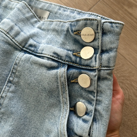 Lola Jeans Colette High Rise Wide Leg Jeans Light Blue 26 BNWT - Picture 9 of 13